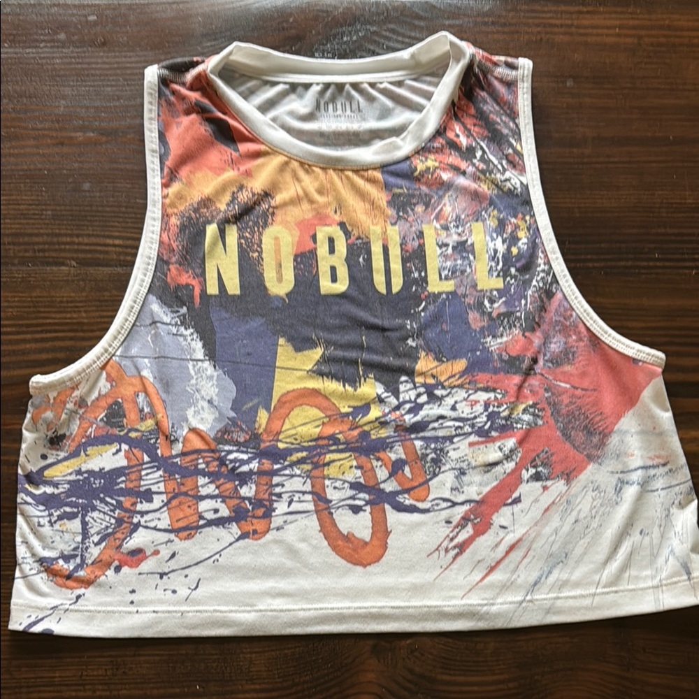 NOBULL Women's Abstract Crop Top - Multicolor
